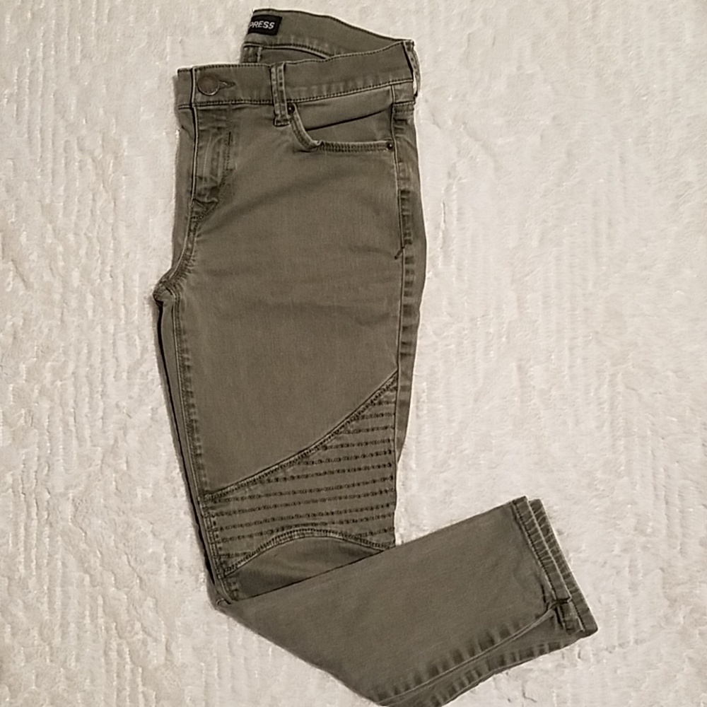 Express cropped moto pants